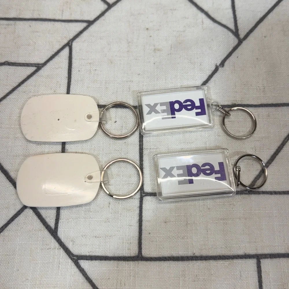 Bosch FedEx Keychain Lot OS White Multi Vintage Advertising Promo 4pc